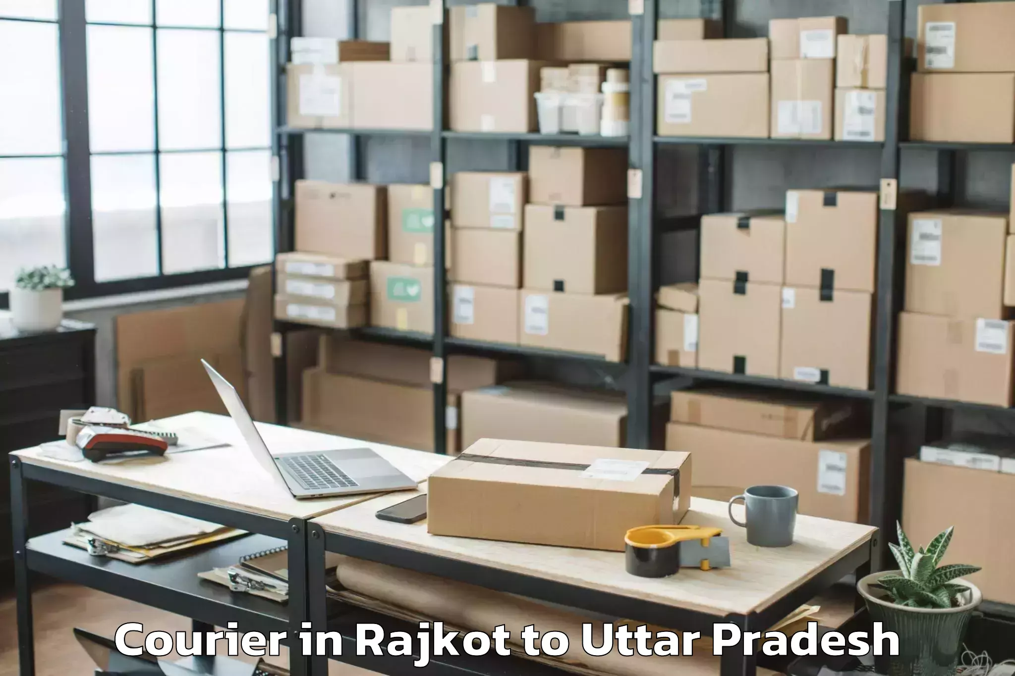 Book Rajkot to Jansath Courier Online